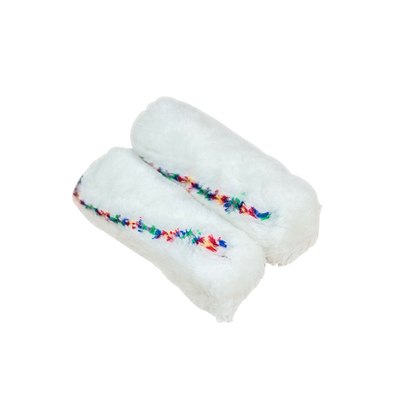 Cabeza de cepillo de rodillo de 4 pulgadas hilo de algodón colorido pulgar cepillo de rodillo cabeza cepillo de rodillo de pintura cepillo de pintura al por mayor