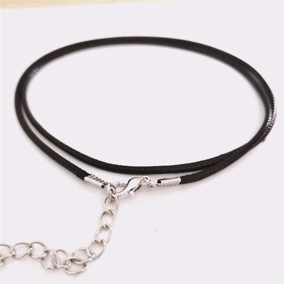 Factory direct leather necklace rope pendant rope black leather rope necklace accessories pendant leather rope wholesale