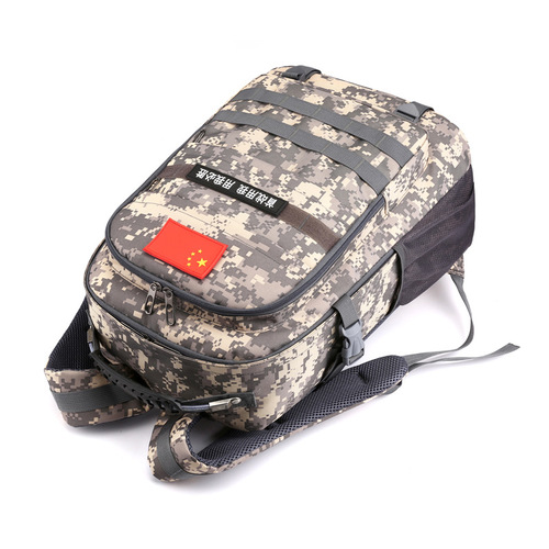 Oxford cloth backpack, men's camouflage outdoor water-repellent travel PUBG level 3 bag USB charging backpack