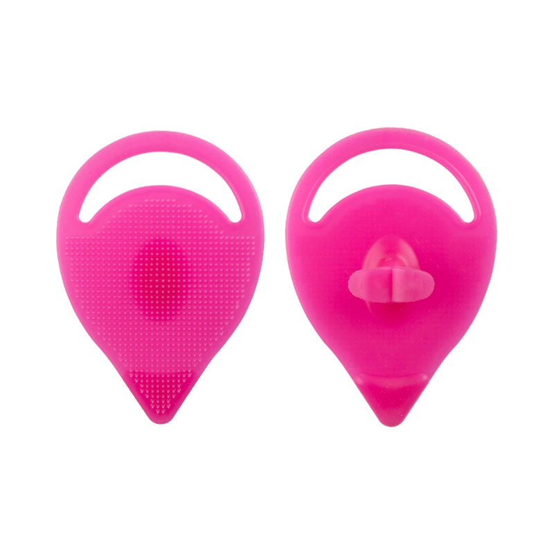 Silicone Face Cleansing Brush, soft silicone, 4 color options, compact handheld design