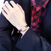 Small square retro fashionable watch for leisure, simple and elegant design, Korean style, thin strap