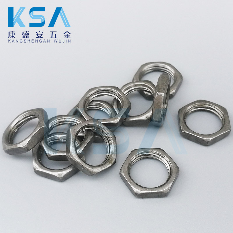 供应M11-1.0细牙六角薄螺母　电位器螺母　灯饰六角螺母　扁螺帽