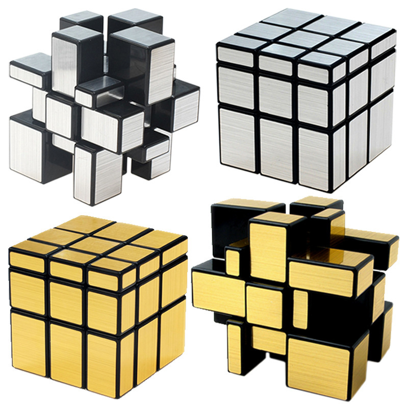 Cross-Border Amazon Supply 5.7cm Third-Order Mirror Rubik's Cube Gold Silver Brushed Spring Special-Shaped Puzzle Rubik's Cube Cross-Border Amazon Supply 5.7cm Third-Order Mirror Rubik's Cube Gold Silver Brushed Spring Special-Shaped Puzzle Rubik's Cube