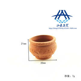 泓豪工厂直供52微缩玩具模型场景 娃娃屋配件 陶瓷花盆C5052