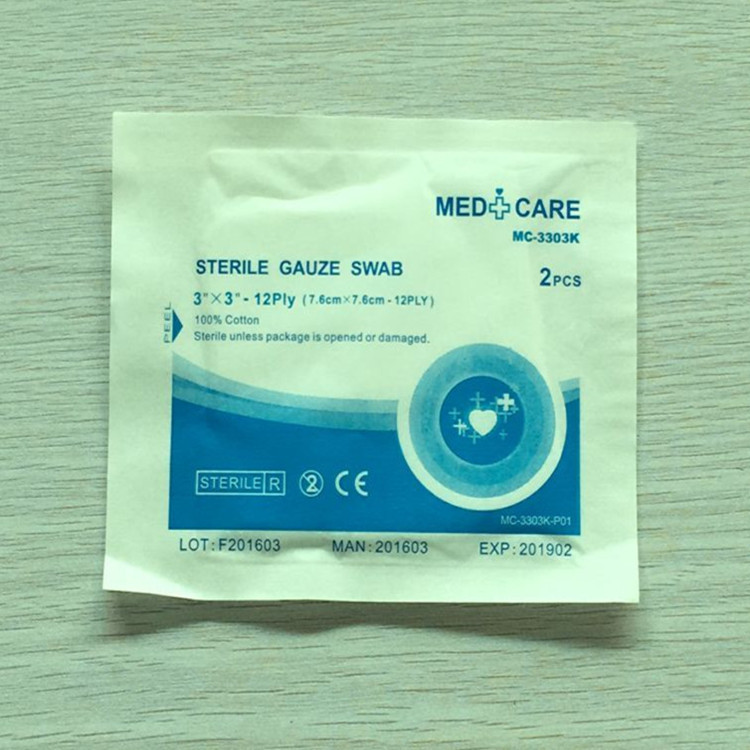 厂家直发 纱布片脱脂无纺布片急救配件医用灭菌一次性纱布片批发