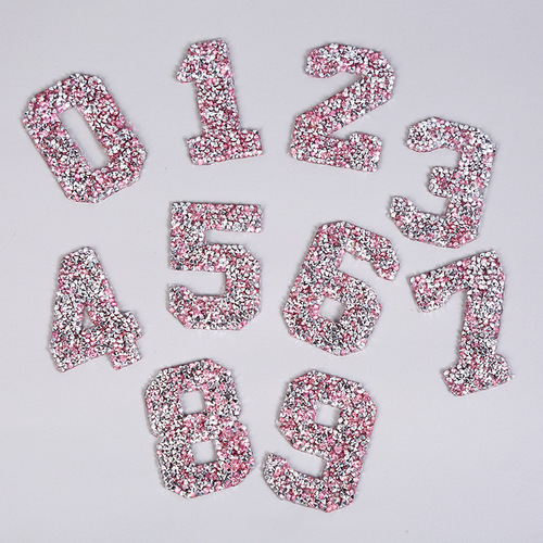 Handmade digital hot-drill diamond patch hot-fix patch rhinestone tip diamond back glue number custom size color