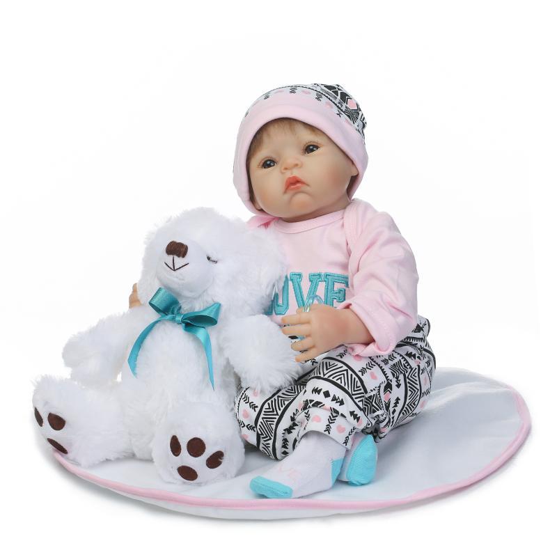 NPK simulación suave tela de goma cuerpo bebé muñeca padre-hijo educación temprana juguetes acompañan muñeca regalo creativo 6092