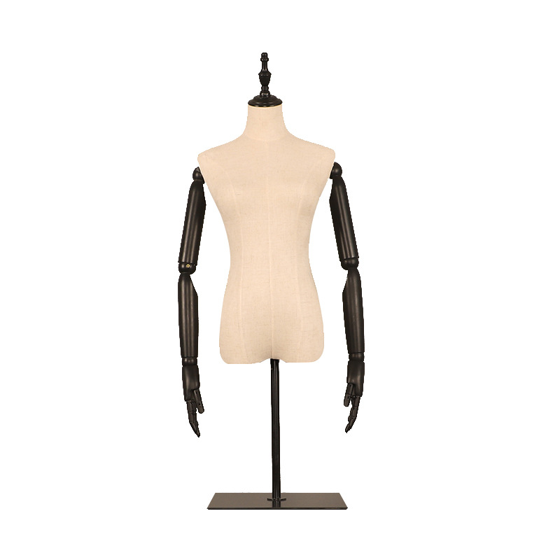 Maniquíes de exhibición, maniquí femenino de medio cuerpo, maniquí de tienda de ropa, maniquí de medio cuerpo, color dorado, para exhibición en vitrina, maniquí de cuerpo humano, soporte para maniquí.