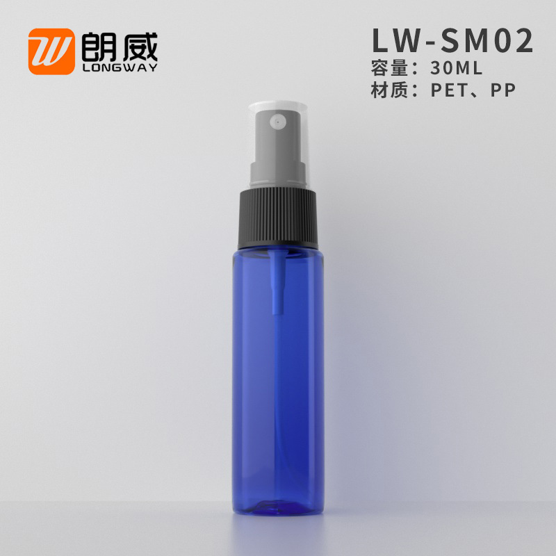 30ml botella de spray de hombro plano maquillaje Toner botella de rocío puro botella de plástico para mascotas botella de spray de sub-embalaje