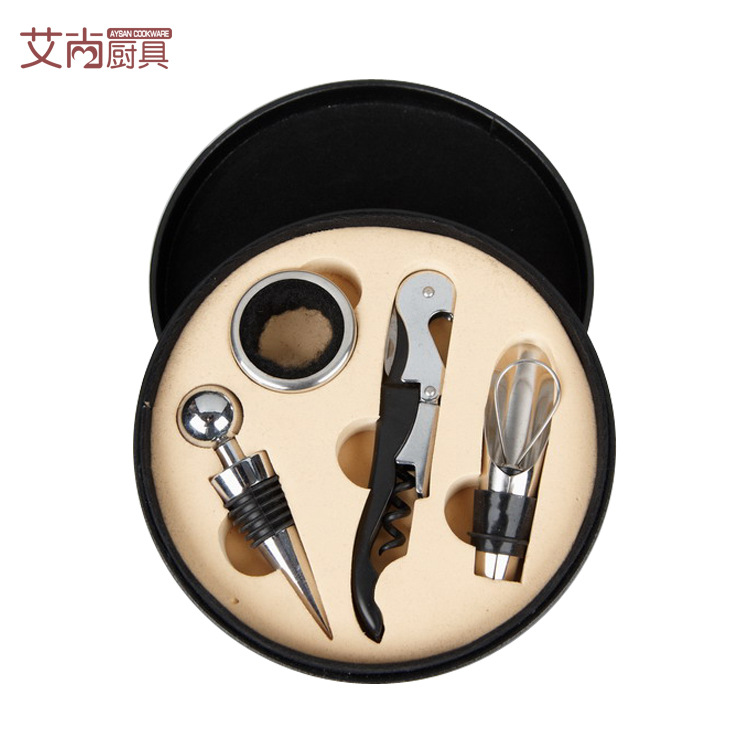 블랙 가죽 박스 해마 칼 4종 세트