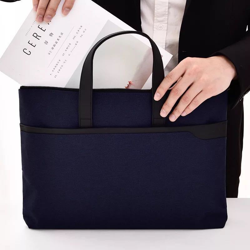 Deli 63750 bolsa de archivo Portátil Bolsa de cremallera para La Oficina del Censo bolsa de información de la Conferencia de doble capa impresa Logo