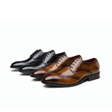 Частный обычай 2025 новый стиль Brock Oxford Derby Shoes Formal Leather Shoes Men's Fashion's Gentleman's Office