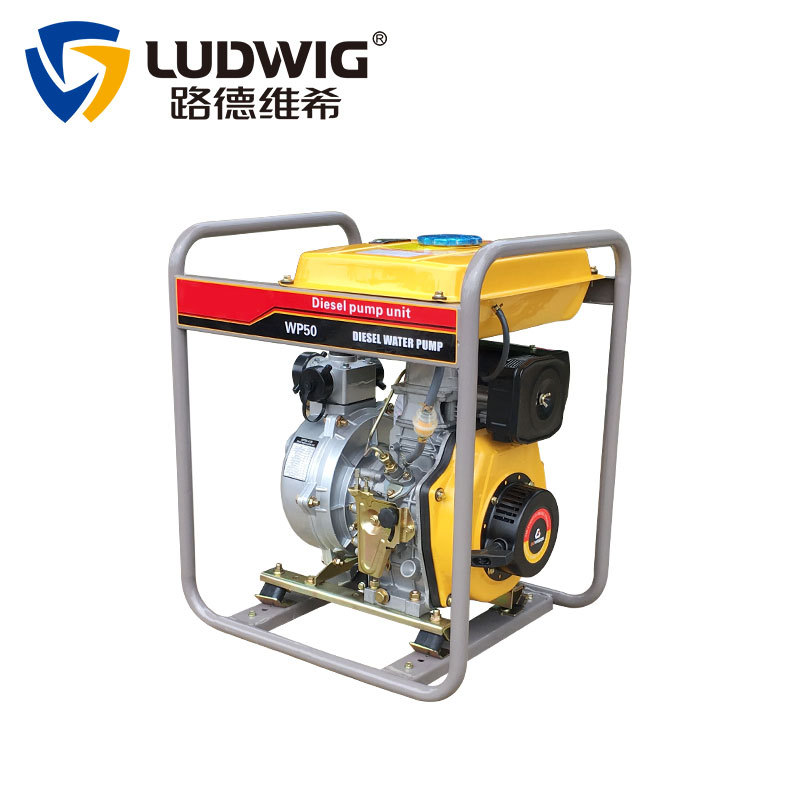 路德维希3寸柴油高压消防泵自吸清水泵扬程接力翻山高山流水水泵