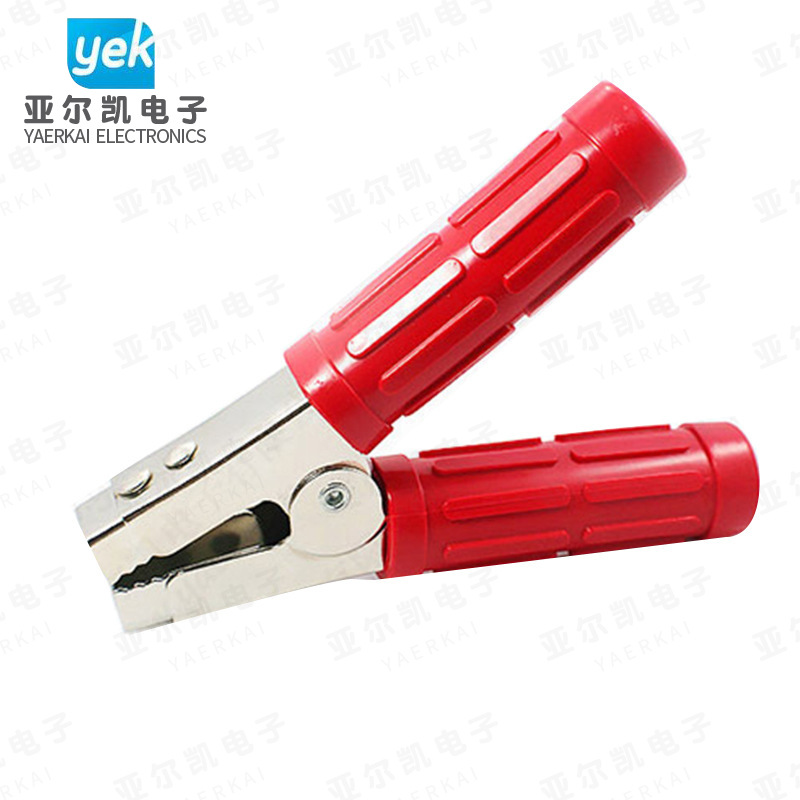 供应质500A-600A铁镀镍电瓶夹 汽车充电夹 带接头应急电瓶夹