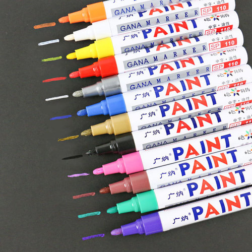 Guangna SP110 paint pen 12 colors optional automotive touch-up pen industrial marker quick-drying oily ink can be added
