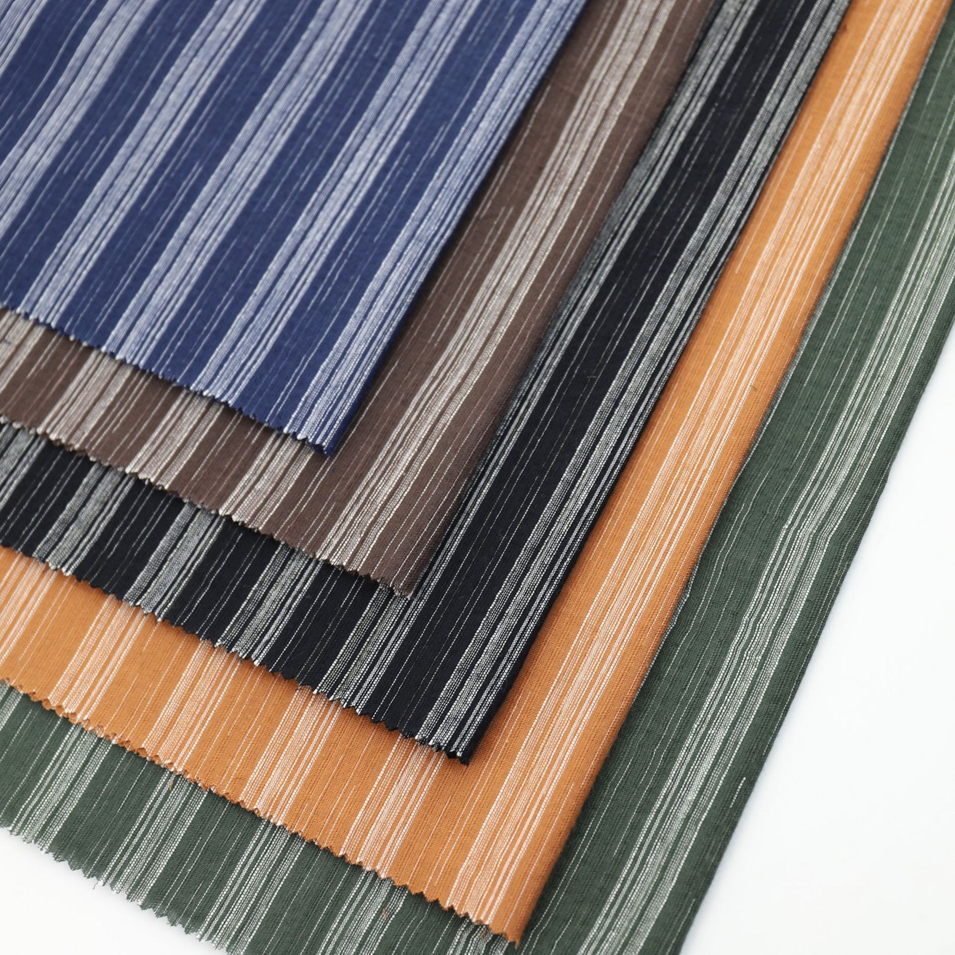 涤棉色织新羽皱提花条纹童装连衣裙柔软透气爆款纯棉衬衫布面料