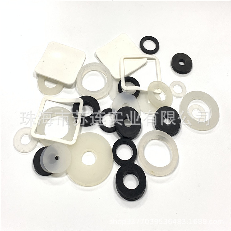 透明硅胶平垫圈 防滑硅胶垫片 单面背胶自粘硅胶平垫