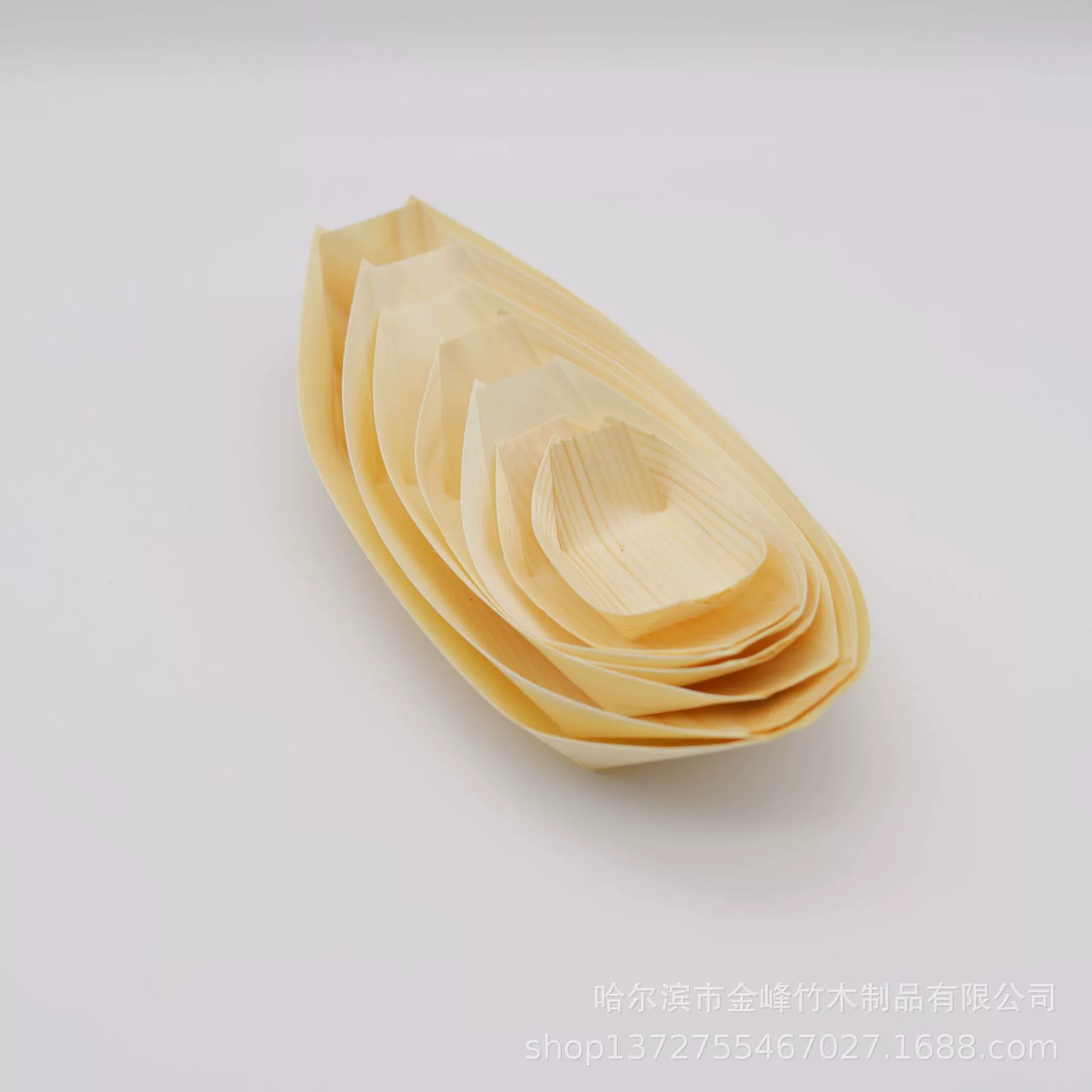 Недорогие оптовые продажи одноразовых бумажных коробок для лодочек, деревянных корпусов лодочек, сашими и суши.