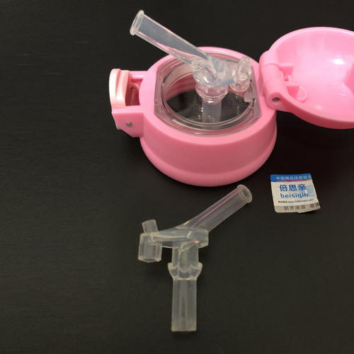 Children's thermos cup, water cup, straw, silicone straw head, can be equipped with a variety of straight spout water cup accessories, straw brush