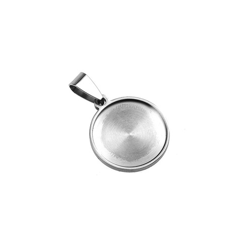 Stainless steel pendant integrated empty support time sapphire titanium steel bottom support accessories round base tray finely carved bottom