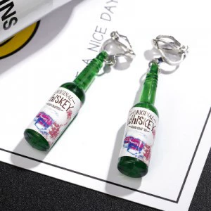 Green Beer Bottle [ear clip] 9261