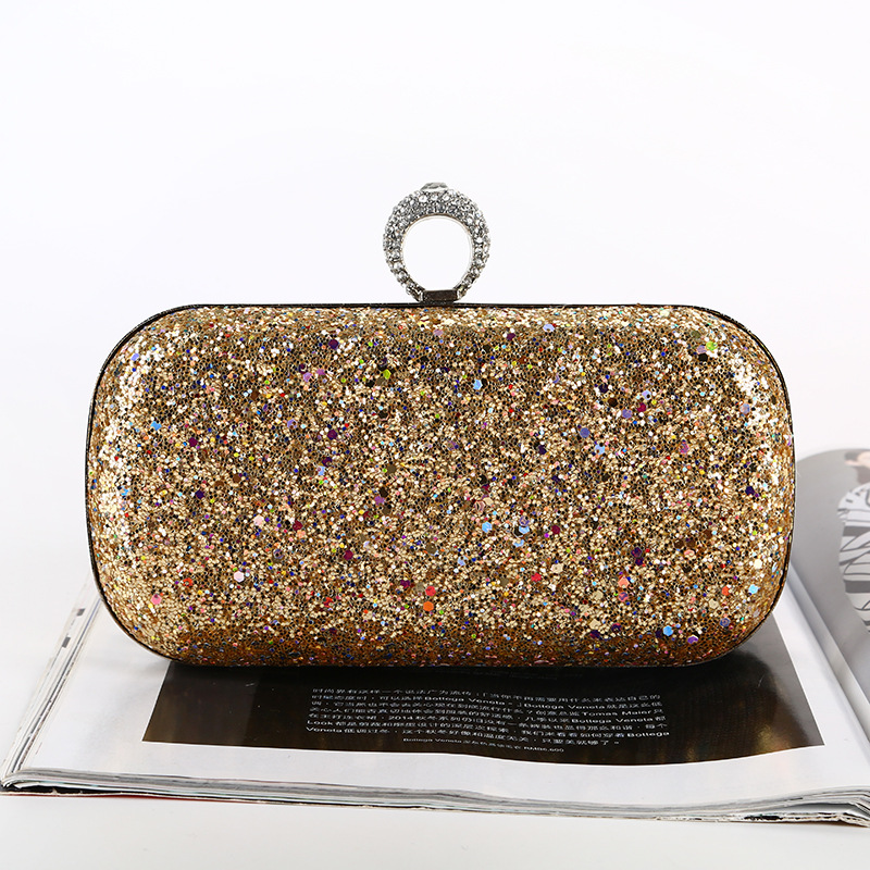 Bolso de noche transfronterizo europeo y americano brillo bolso de noche colorido moda inconformista fiesta cena bolsa de embrague