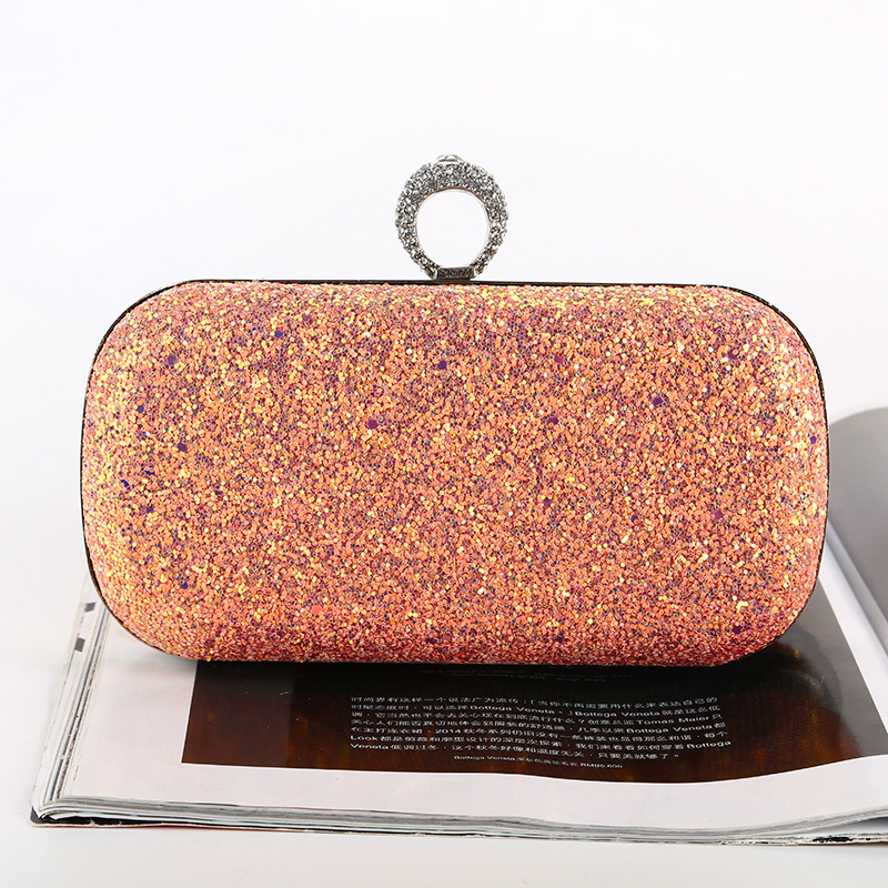 Bolso de noche transfronterizo europeo y americano brillo bolso de noche colorido moda inconformista fiesta cena bolsa de embrague