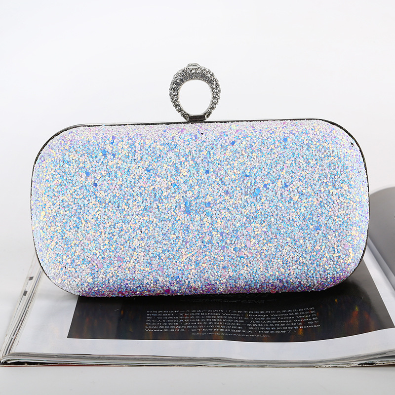 Bolso de noche transfronterizo europeo y americano brillo bolso de noche colorido moda inconformista fiesta cena bolsa de embrague