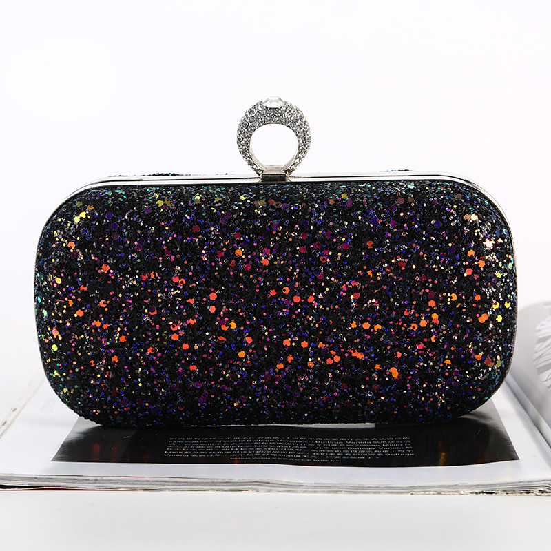 Bolso de noche transfronterizo europeo y americano brillo bolso de noche colorido moda inconformista fiesta cena bolsa de embrague