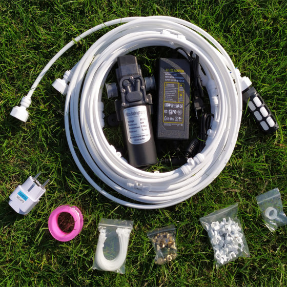 6-18m low pressure spray system plus 12v60w pump suit comes with filter suction head garden spray drip irrigation