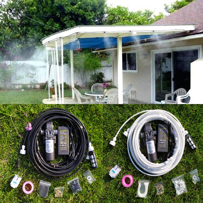 6-18m低压喷雾系统加12v60w泵套装 自带过滤器吸头花园喷雾滴灌