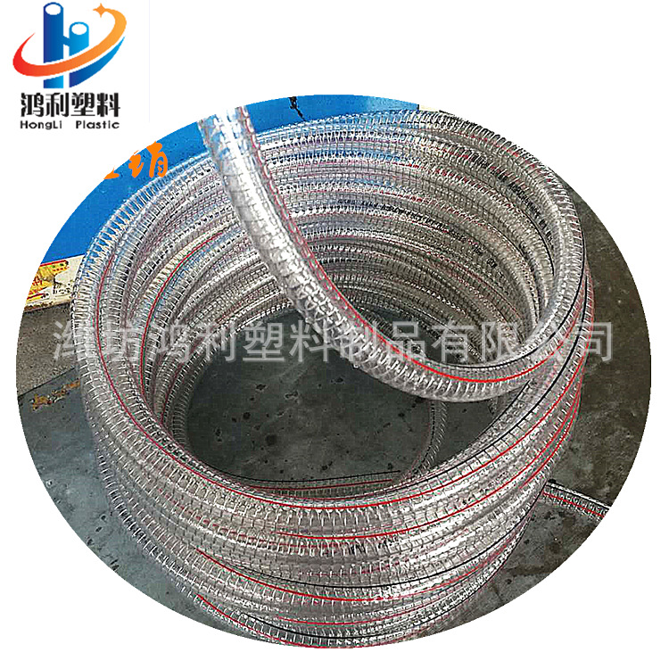PVC螺旋钢丝管透明软管pvc钢丝增强弹簧管 加厚耐寒dn32 90mm