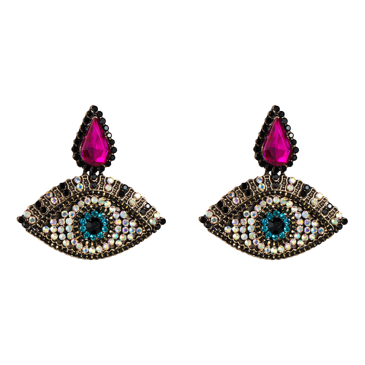 Creative acrylic retro earrings drop-shaped