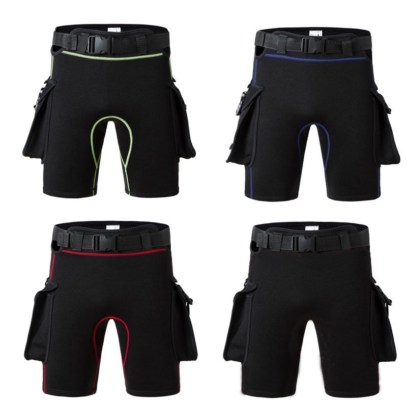 Imported technology diving shorts weight accessory bag can be put like pull-out hook multi-function shorts diving suit factory New