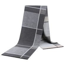 冬季新款男士格子围巾 欧美速卖通仿羊绒灰色围巾男厂家 一件代发