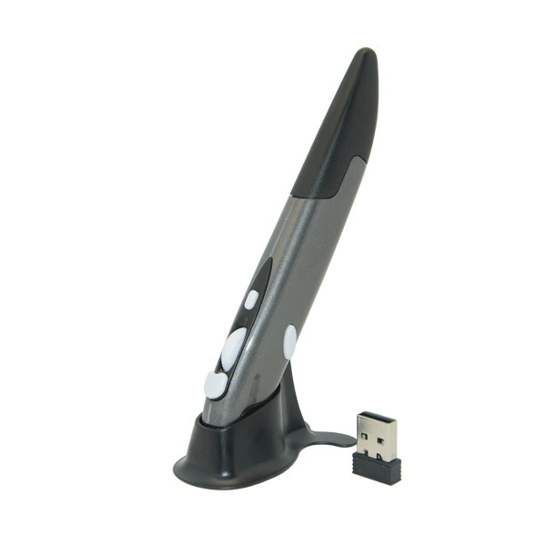 Эргономичная вертикальная беспроводная ручная мышь Pen, 2.4G & Bluetooth, DPI 800–1600, компактный готовый к подарку