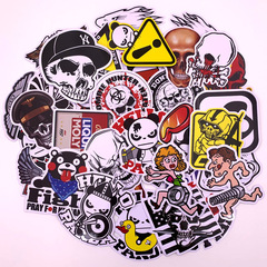 40 pieces of colorful skull graffiti stickers, suitcases, car and motorcycle computer stickers, waterproof and scratch-proof car stickers