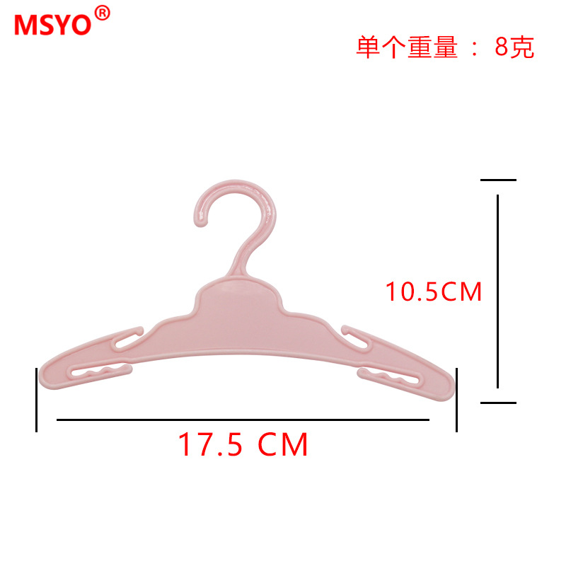 Accesorios de muñeca 18 pulgadas muñeca ropa rack xiafu bjd plástico mini percha muñeca equipaje Venta caliente