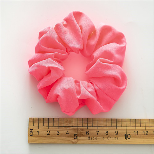 Cross-border Korean version of the new fluorescent color hair band for women to tie their hair into a ponytail, a large intestine circle, a single color cloth circle, an elastic band, a headband