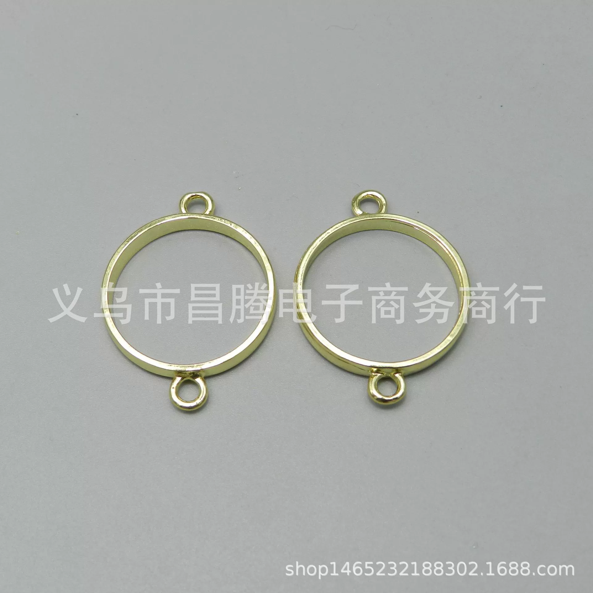 Цвет сохраняя Круглый двойной висит УФ эпоксидная рама смола клей металл полые рамы DIY ювелирные аксессуары материал ручной работы