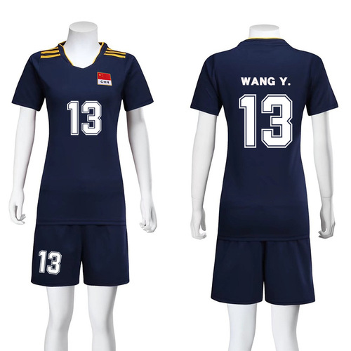 Men's and Women's Short Sleeve Volleyball Apparel Student Quick-Dry Sports Uniforms for Men's and Women's Volleyball Matches Training Team Uniforms with Printing and Numbering