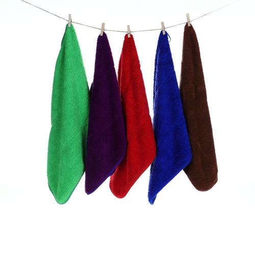 Coral velvet rag square thickened 400g 30*40 cleaning cloth car wiping cloth kitchen cloth wholesale manufacturer direct sale