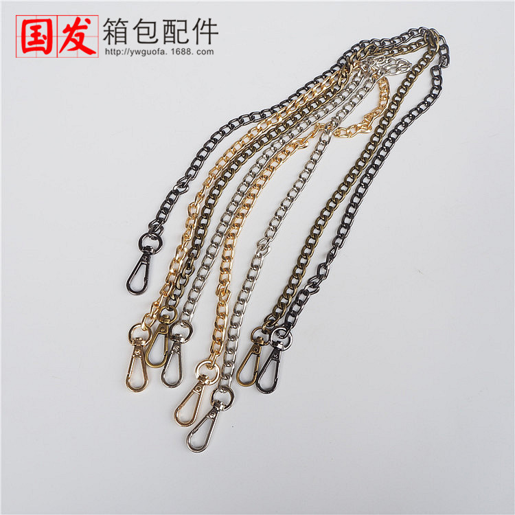 120CM cadena plana hebilla larga grande 60CM bronce plata pistola negro oro claro cadena bolsa de cadena DIY