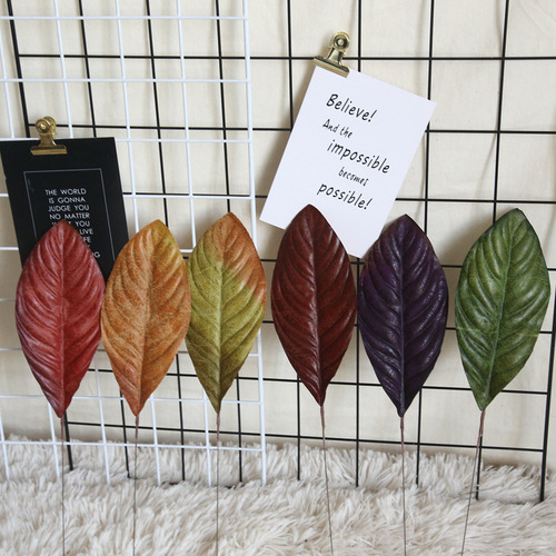 Cracked Fabric Leaf, Mori Style, Retro Autumn Leaves, Turtleback Leaf, Artificial Flower Manufacturer, Home Decor, Wedding and Celebration Fake Flowers