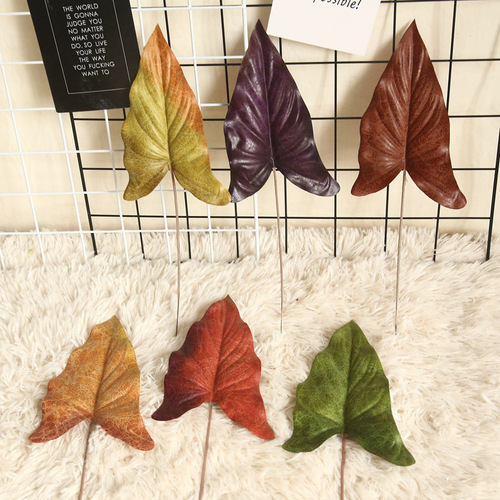 Cracked Fabric Leaf, Mori Style, Retro Autumn Leaves, Turtleback Leaf, Artificial Flower Manufacturer, Home Decor, Wedding and Celebration Fake Flowers