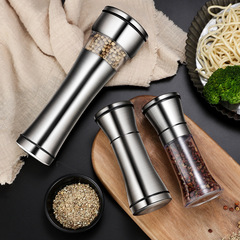 Ceramic 304 stainless steel pepper grinder manual glass grinder black pepper grinder pepper salt coffee seasoning bottle