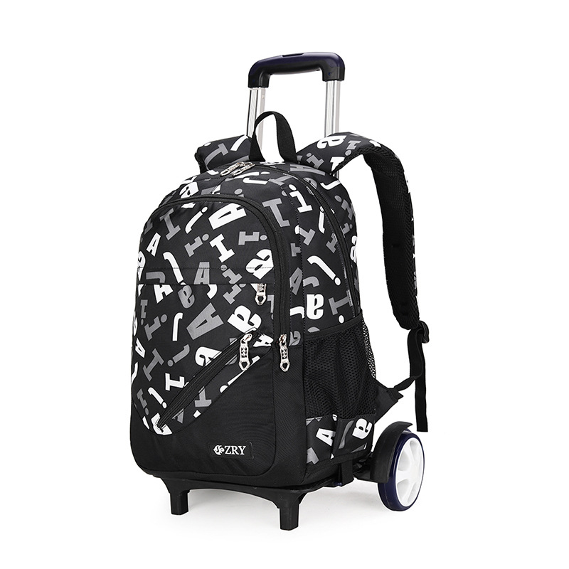 Nuevo carro mochila primaria y secundaria niños grado 3-6-7 de tres ruedas de seis ruedas subir escaleras de doble uso