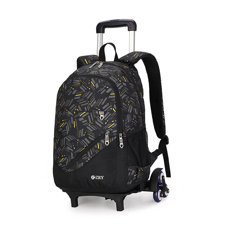 Nuevo carro mochila primaria y secundaria niños grado 3-6-7 de tres ruedas de seis ruedas subir escaleras de doble uso