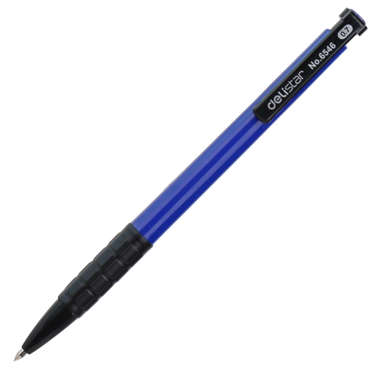 Deli papelería 6546 bolígrafo azul Botón de prensa medio aceite pluma 0,7mm bolígrafo suministros de oficina image 4