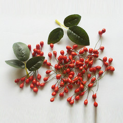 仿真手工聖誕節裝飾紅漿果 居家牆面裝飾小紅果 手工diy配件漿果